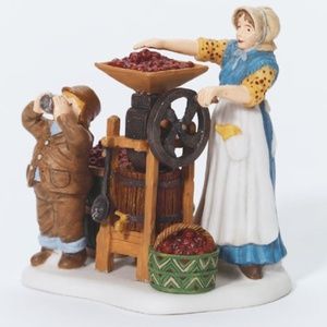 RARE Running The Apple Press New England Village Christmas Village Decor